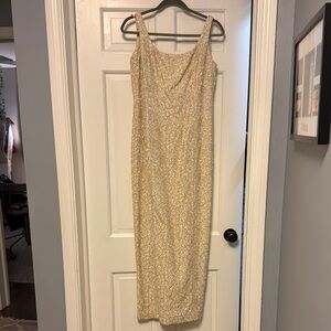 Elegant Cream Sleeveless Dress